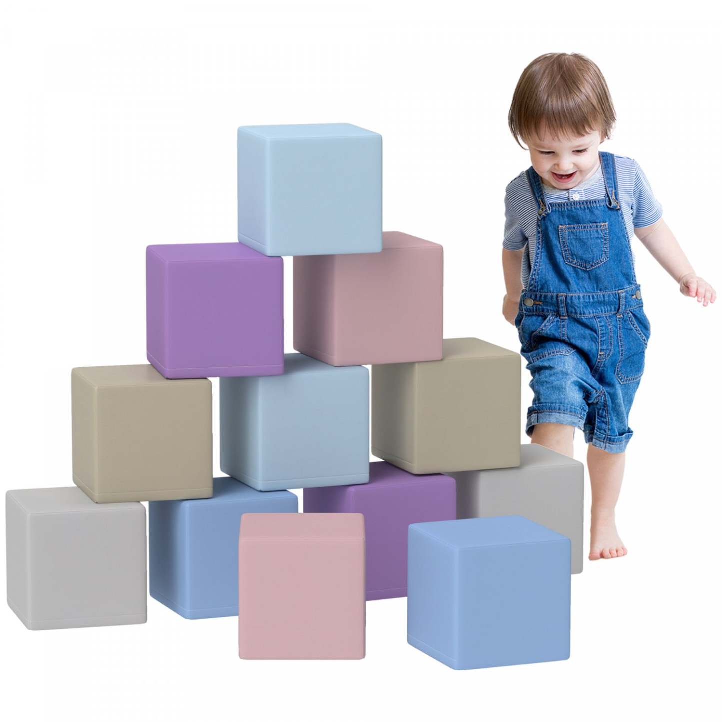 Soozier Blocs De Mousse 12 Pcs, Equipement De Jeu Doux Pour Enfants, Jouets D'escalade Pour Tout-pet