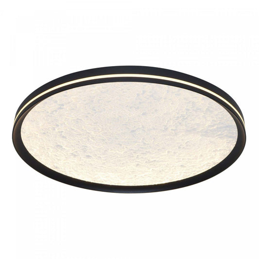 Luna Integrated Led Flush Mount 20, Black Lamp | Plafonnier Semi-encastre A Del Integrees Luna De 20 po, Noir