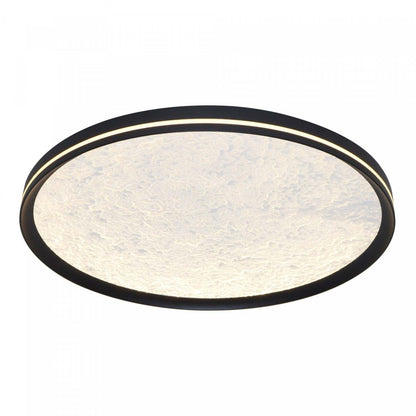 Luna Integrated Led Flush Mount 16, Black Lamp | Plafonnier Semi-encastre A Del Integrees Luna De 16 po, Noir