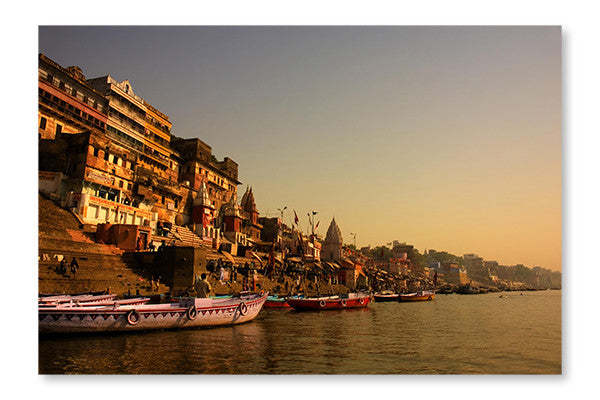 Varanasi en Inde 16x24 Cadre d’art mural et panneau de tissu| Varanasi En Inde 16 po x 24 po : Cadre d'art mural et panneau de tissu|D44GC2P1