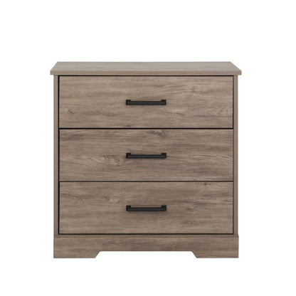 Prepac Rustic Ridge Farmhouse 3-Drawer Nightstand - Brown|Table de nuit champêtre Rustic Ridge de Prepac à 3 tiroirs - brune