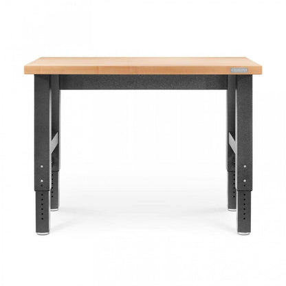 Établi en bois franc à hauteur réglable Gladiator de 4' - Granite martelé|Établi de 4 pi à hauteur réglable en bois franc de Gladiator - granite martelé