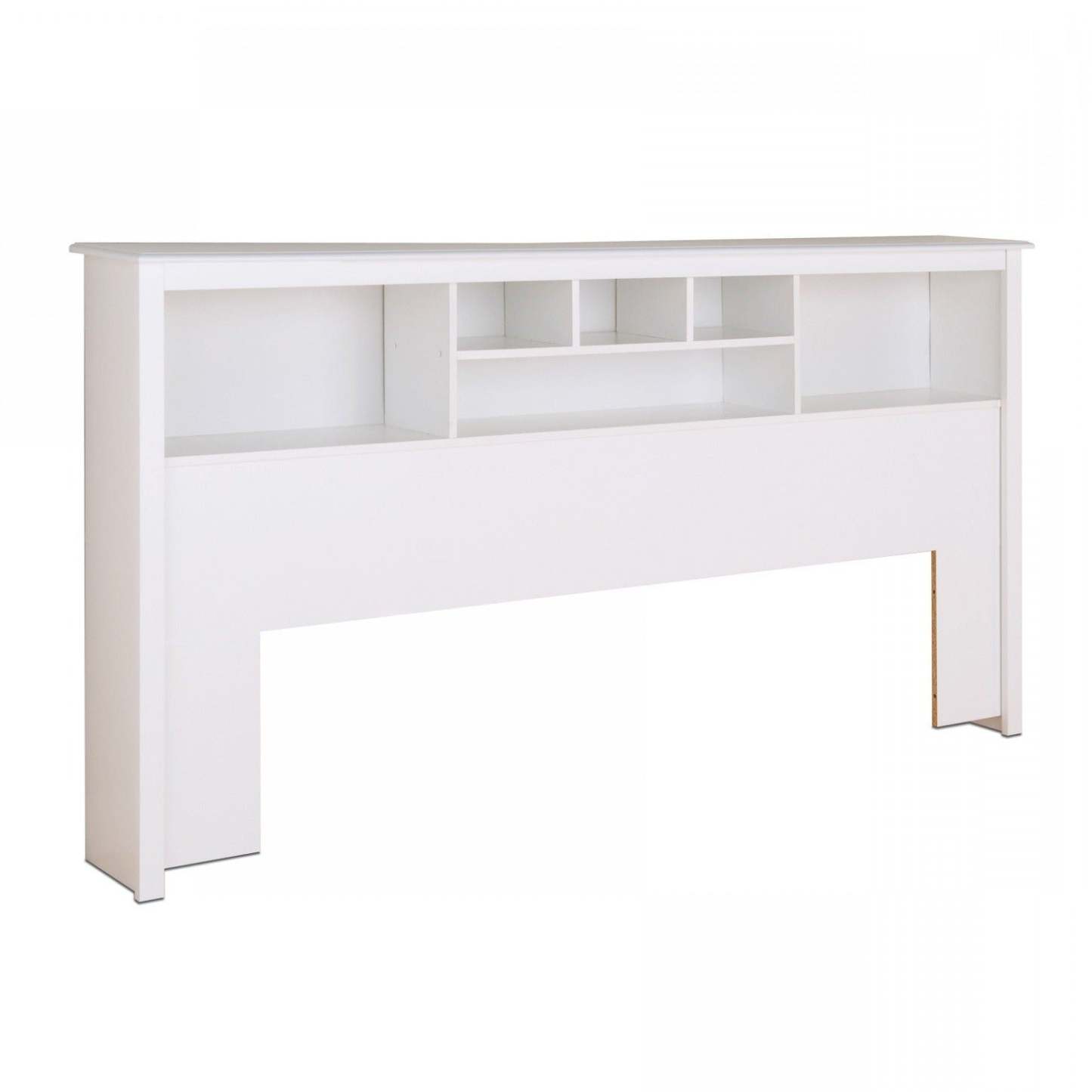 King Bookcase Headboard - White|Tête de lit bibliothèque pour très grand lit - blanche