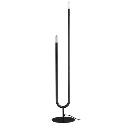 Lampadaire Dainolite Wand 2 Light Noir Mat|Lampe à pied Wand de Dainolite avec finition noire mate et 2 ampoules