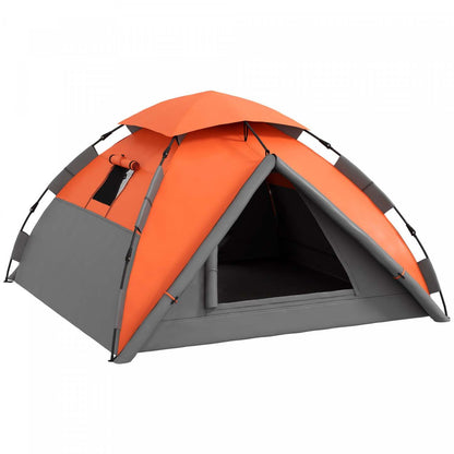 Outsunny Tente De Camping Pop Up, Avec Sac De Transport, Imperméable 3000 Mm