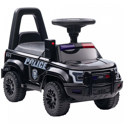 Aosom Voiture À Pousser Pour Enfants Avec Rangement Caché Sous Le Siège, Voiture De Police À Pousser Pour Tout-Petits Avec M|Aosom Voiture À Pousser Pour Enfants Avec Système De Sonorisation Et Klaxon, Voiture Coulissante De