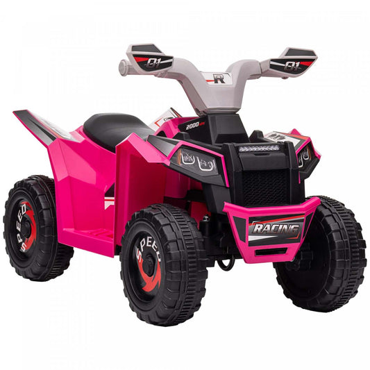 Aosom 6v Kids Atv Quad, Véhicule Électrique Alimenté Par Batterie Pour Enfants Avec Roues Résistantes