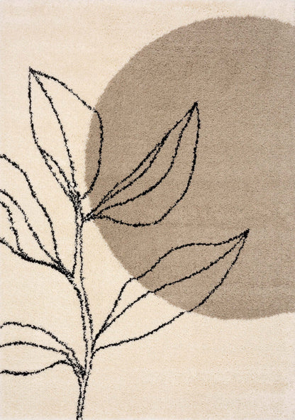 Miley Flower Moon Plush Area Rug - 5'3 x 7'7|Carpette moelleuse Miley avec fleurs et lune - 5 pi 3 po x 7 pi 7 po