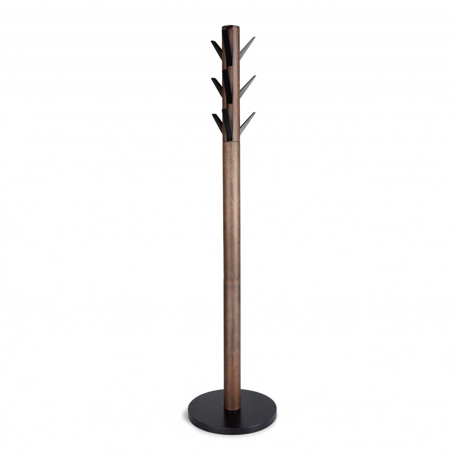 Umbra Modern Wood Flapper Coat Rack - Noir et Noyer|Portemanteau moderne Flapper de Umbra en bois - noir et noyer