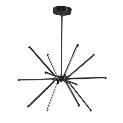 Dainolite Array LED Chandelier 32w Matte Black White Acrylique Diffuseur Lampe|Lustre Array de Dainolite en acrylique blanc qui diffuse la lumière, avec fini noir mat et ampoule à DEL de 32 W
