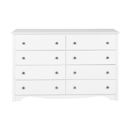 Commode Monterey 8 tiroirs - Blanc|Commode Monterey à 8 tiroirs - blanche