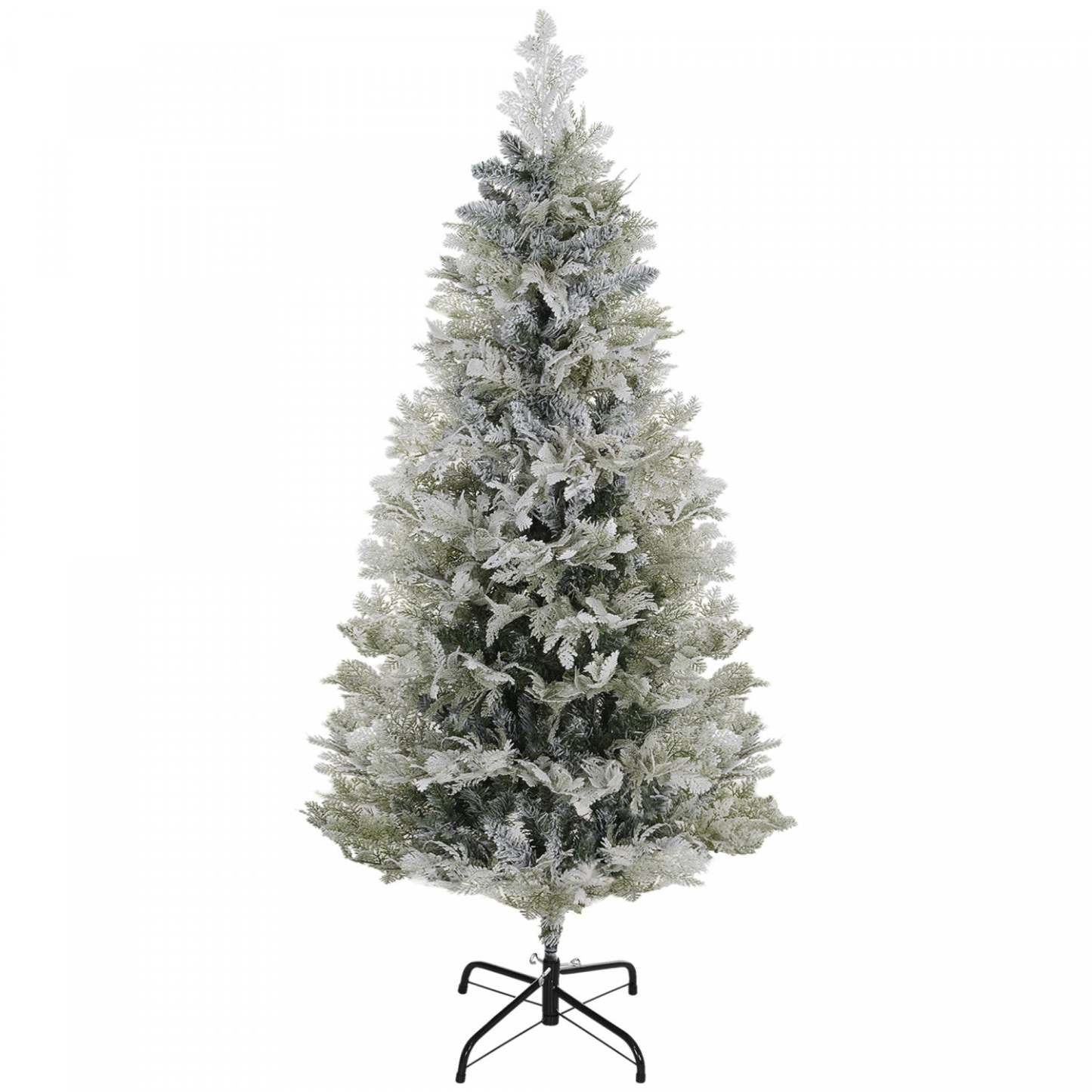 Homcom Arbre De Noël Artificiel Floqué Avec Pointes De Branches Réalistes