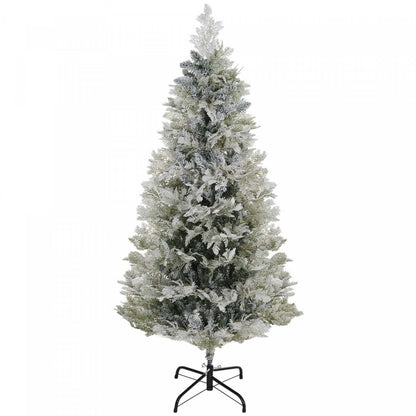 Homcom Arbre De Noël Artificiel Floqué Avec Pointes De Branches Réalistes