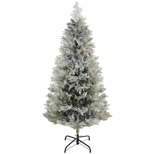 Homcom Arbre De Noël Artificiel Floqué Avec Pointes De Branches Réalistes
