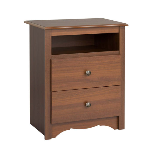 Monterey Tall 2-Drawer Nightstand - Cherry|Table de nuit haute Monterey à 2 tiroirs - cerisier