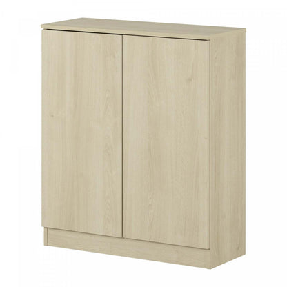 Armoire d'appoint à 2 portes Arum - Chêne blanchi | Armoire décorative Arum à 2 portes - chêne blanc