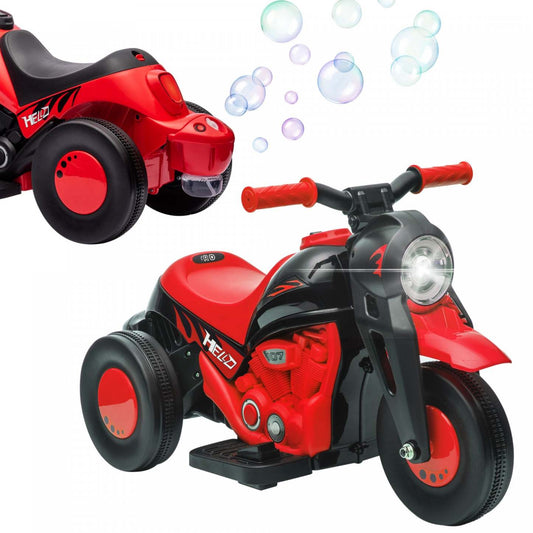 Qaba Velo Electrique, Voiture A Bulles, 3 Roues, Moto Electrique Alimentée Par Batterie 6 V Pour Enfants