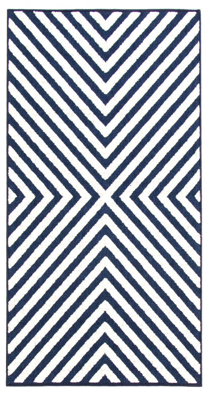 Tapis Dodie Bleu-Ivoire 2'8 x 4'11|Carpette Dodie bleueivoire 2 pi 8 po x 4 pi 11 po|D86FZ80X