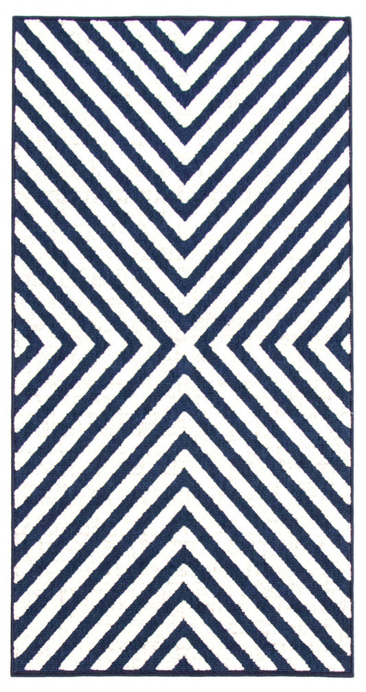 Tapis Dodie Bleu-Ivoire 2'8 x 4'11|Carpette Dodie bleueivoire 2 pi 8 po x 4 pi 11 po|D86FZ80X