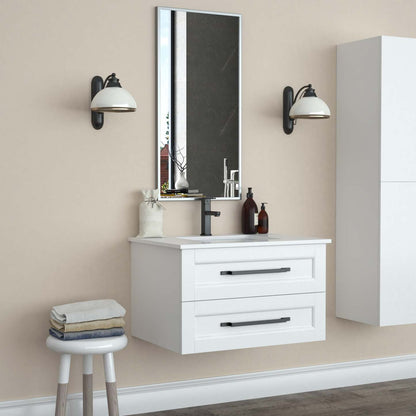 Miroir Border de 36 po argenté