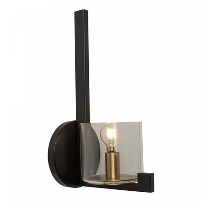 Salinas Black &amp; Brass 1-Light Sconce|Applique murale Salinas noire et laiton à 1 ampoule