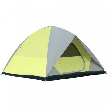 Outsunny Tente De Camping Dome Familiale 6 Personnes Avec Double Couche Amovible prévue Pour Randonnee