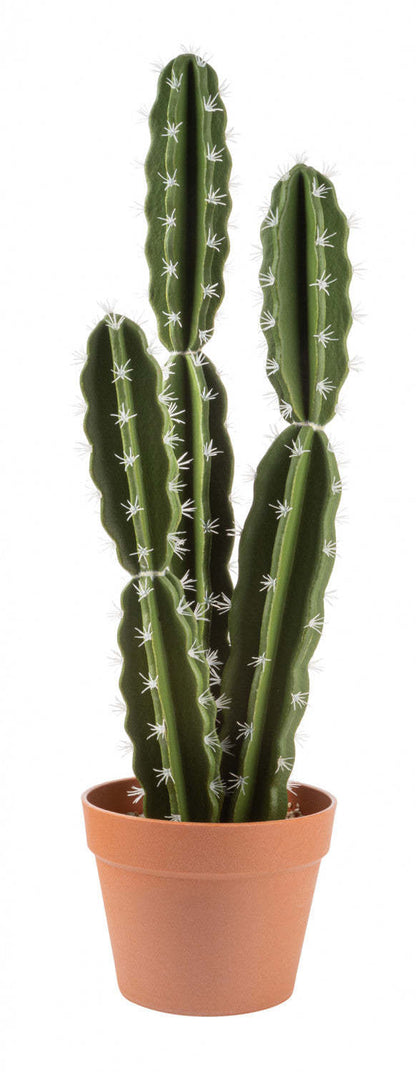 Cactus mexicain artificiel de 26 po en pot terracotta | Artificiel 26 cactus mexicains en pot en terre cuite | D10H4GH8