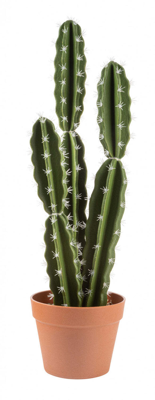 Cactus mexicain artificiel de 26 po en pot terracotta | Artificiel 26 cactus mexicains en pot en terre cuite | D10H4GH8