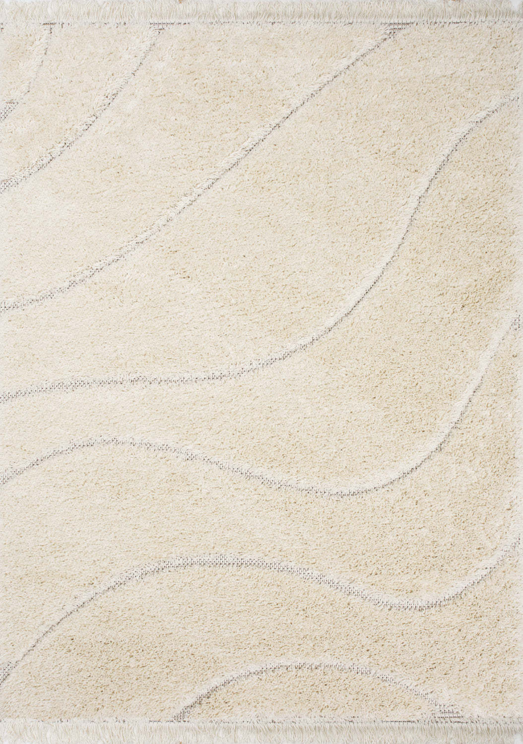 Napa Curves Shag Area Rug - 7'10 x 10'10|Carpette à poil long Napa à motifs de courbes - 7 pi 10 po x 10 pi 10 po