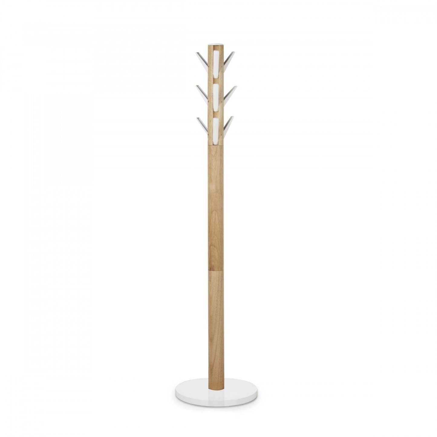 Umbra Modern Wood Flapper Coat Rack - Blanc et Naturel|Portemanteau moderne Flapper de Umbra en bois - blanc et naturel