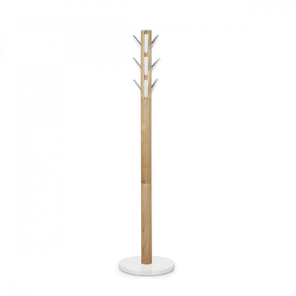 Umbra Modern Wood Flapper Coat Rack - Blanc et Naturel|Portemanteau moderne Flapper de Umbra en bois - blanc et naturel