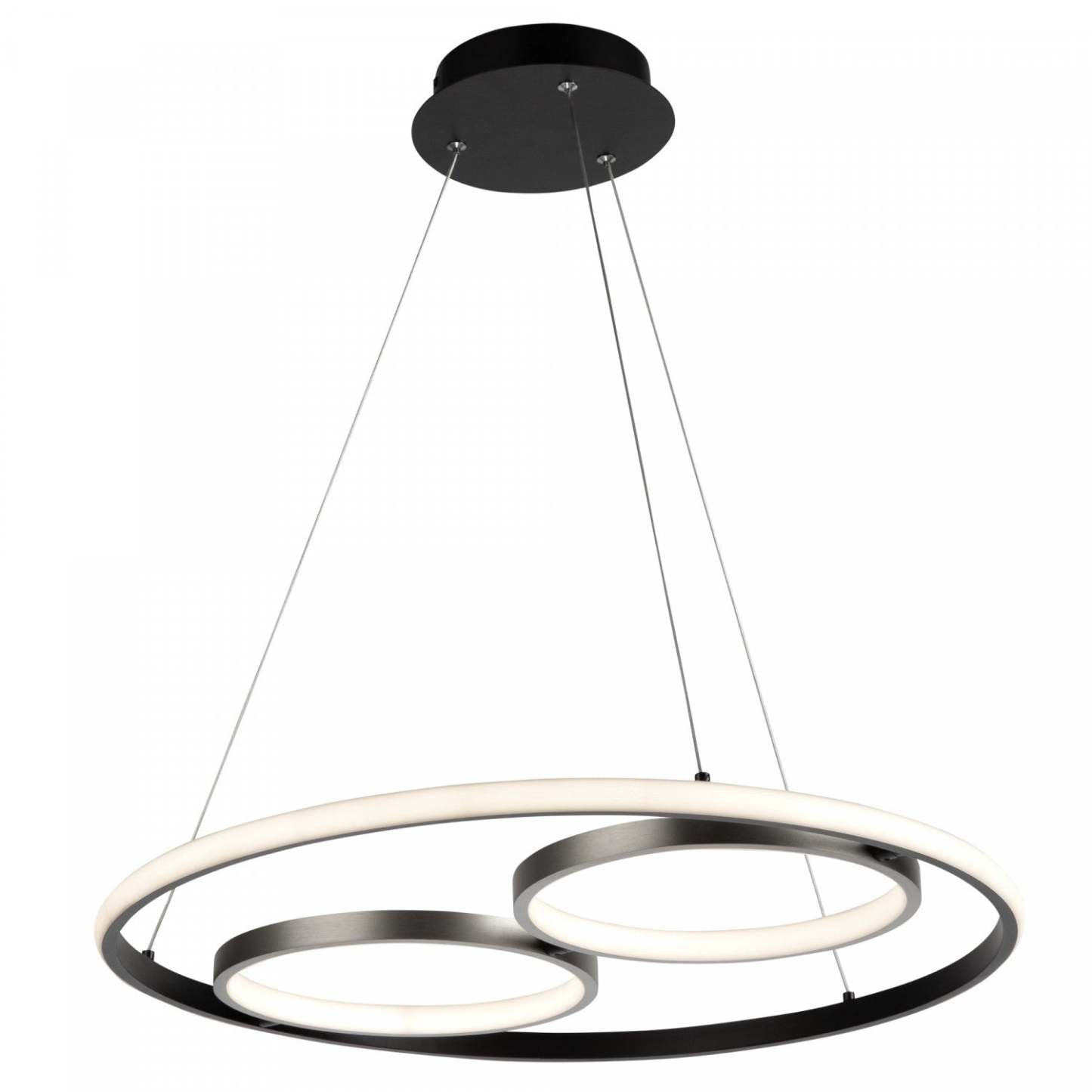 Gemini 32 W LED Black Nickel Flush Mount | Plafonnier affleuré Gemini en nickel noir à DEL de 32 W | D06HHMGV