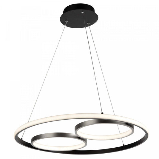 Gemini 32 W LED Black Nickel Flush Mount | Plafonnier affleuré Gemini en nickel noir à DEL de 32 W | D06HHMGV