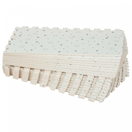 Qaba Enfants Mousse Puzzle Carrelage Bébé Tapis De Jeu Pour Tout-petit 36 pcs Anti-dérapant Ramper