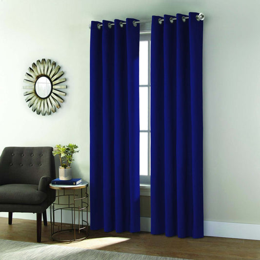 Shadow Navy Grommet Curtain Panel - 52 X 95|Panneau de rideau à œillets Shadow bleu marine - 52 po x 95 po