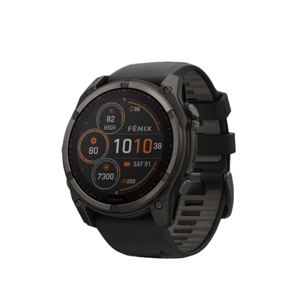 Garmin Fēnix 8 Solar Sapphire Smartwatch 51mm - Gps, Compas, Gyroscope Et Altimètre Barométrique | Montre Connectée Garmin Fēnix 8 Solar Sapphire 51mm - Gps, Boussole, Gyroscope Et Altimètre Barométrique
