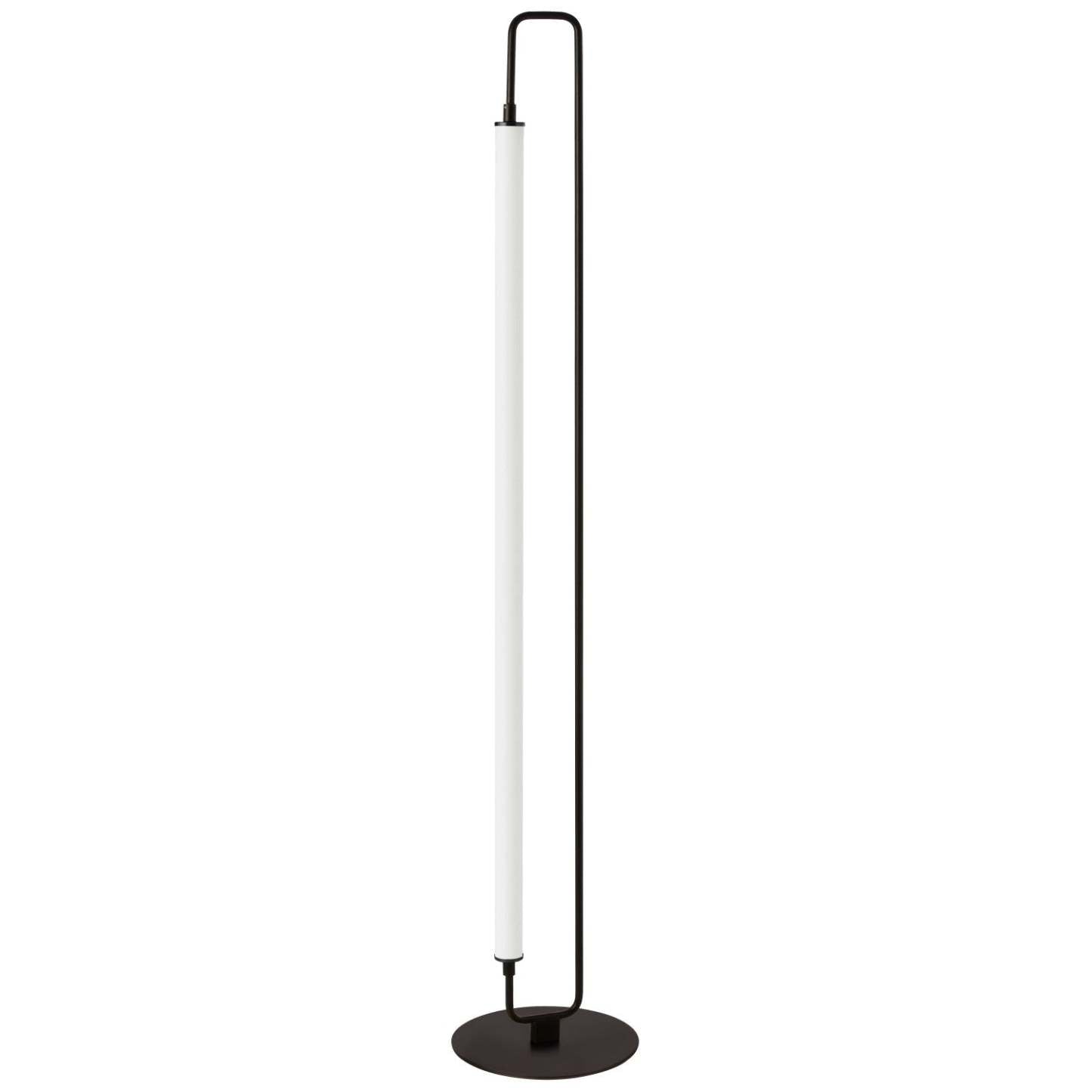 Dainolite Freya 1 Light LED Floor Lamp Matte Black White Acrylic|Lampe à pied Freya de Dainolite en acrylique blanc, avec fini noir mat et 1 ampoule à DEL