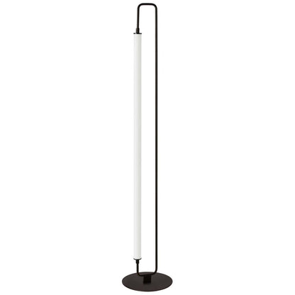 Dainolite Freya 1 Light LED Floor Lamp Matte Black White Acrylic|Lampe à pied Freya de Dainolite en acrylique blanc, avec fini noir mat et 1 ampoule à DEL