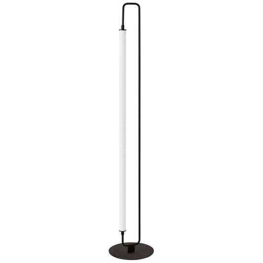 Dainolite Freya 1 Light LED Floor Lamp Matte Black White Acrylic|Lampe à pied Freya de Dainolite en acrylique blanc, avec fini noir mat et 1 ampoule à DEL