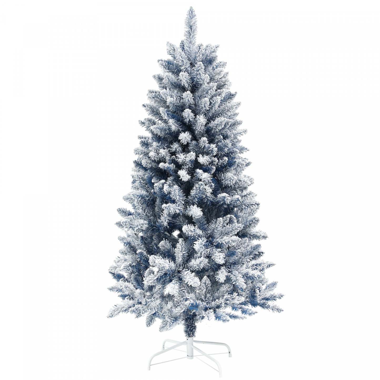 Homcom Arbre De Noël Artificiel De 5 Pi Avec Branches Floconnées De Neige, Charnière|Homcom Arbre De Noël Artificiel De 5 Pi Avec Branches Floconnées De Neige