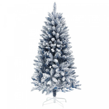 Homcom Arbre De Noël Artificiel De 5 Pi Avec Branches Floconnées De Neige, Charnière|Homcom Arbre De Noël Artificiel De 5 Pi Avec Branches Floconnées De Neige