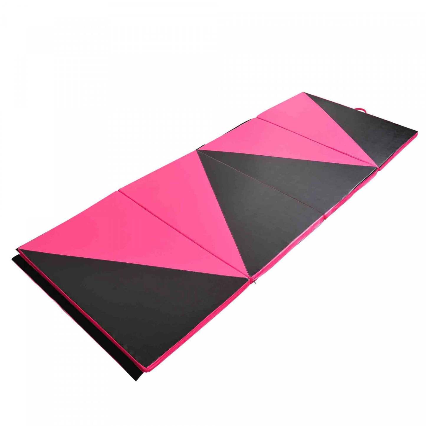 Soozier 4ftx10ftx2inch Pu Leather Gymnastics Tumbling Gym Mat Arts Folding Yoga Exercise Pad 4 Panel|Soozier Tapis De Gymnastique Pliable 10,2 X 25,4 X 5,1 Cm, Tapis D'exercice Avec Poignees De Transpo