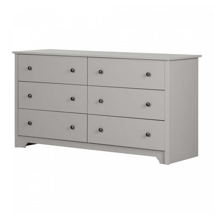 Commode 6 tiroirs Vito - Gris Doux | Commode Vito 6 Tiroirs - Gris Clair