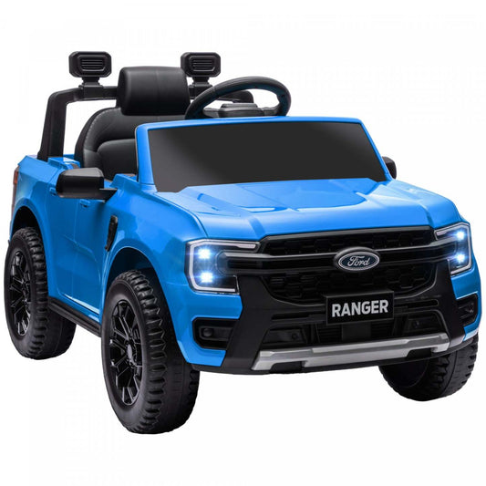 Qaba Ford Ranger 12v Avec Rangement Arrière, Voiture Électrique À Batterie Pour Enfants Avec Télécommande