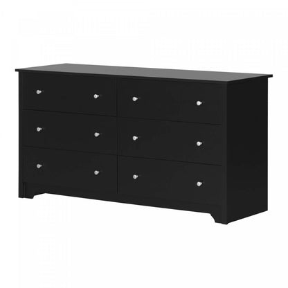 Commode Vito à 6 tiroirs - Noir Pur | Vito Commode 6 Tiroirs - Noir Solide