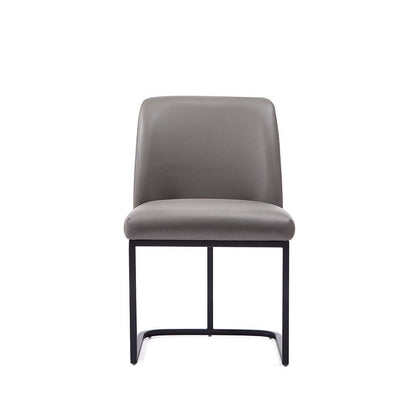Manhattan Comfort Serena Faux Leather Dining Chair - Gris|Chaise de salle à manger Serena de Manhattan Comfort en similicuir - gris