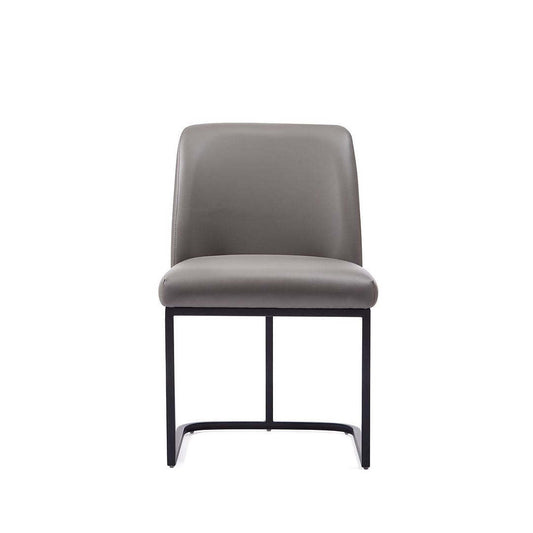 Manhattan Comfort Serena Faux Leather Dining Chair - Gris|Chaise de salle à manger Serena de Manhattan Comfort en similicuir - gris
