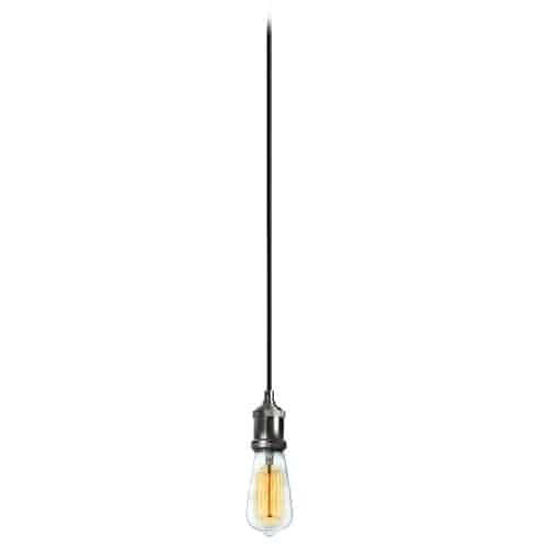Dainolite Vintage 1 Light Pendant Satin Chrome Finish 10-Foot Cord Lamp|Luminaire suspendu Vintage de Dainolite avec fini chromé satiné et 1 ampoule avec cordon de 10 pi