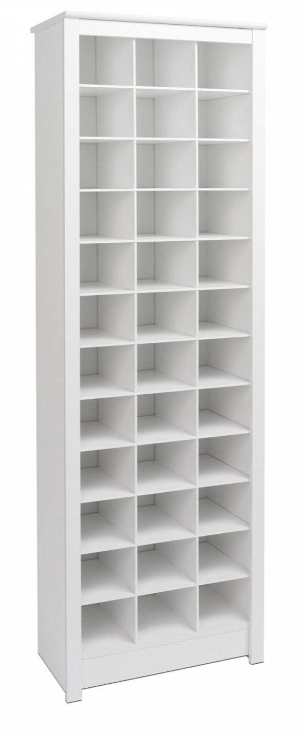 Thirty-Six Pair Shoe Storage Rack - White|Support de rangement pour 36 paires de chaussures - blanc