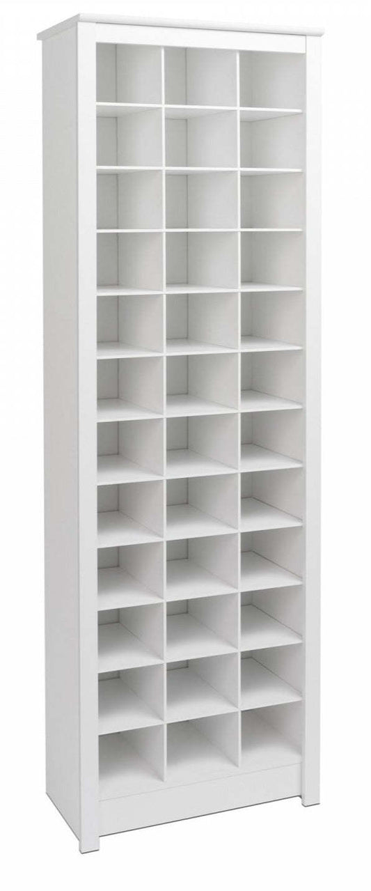 Thirty-Six Pair Shoe Storage Rack - White|Support de rangement pour 36 paires de chaussures - blanc